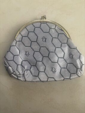 Christian Dior vintage Silver Monogram Coin Purse